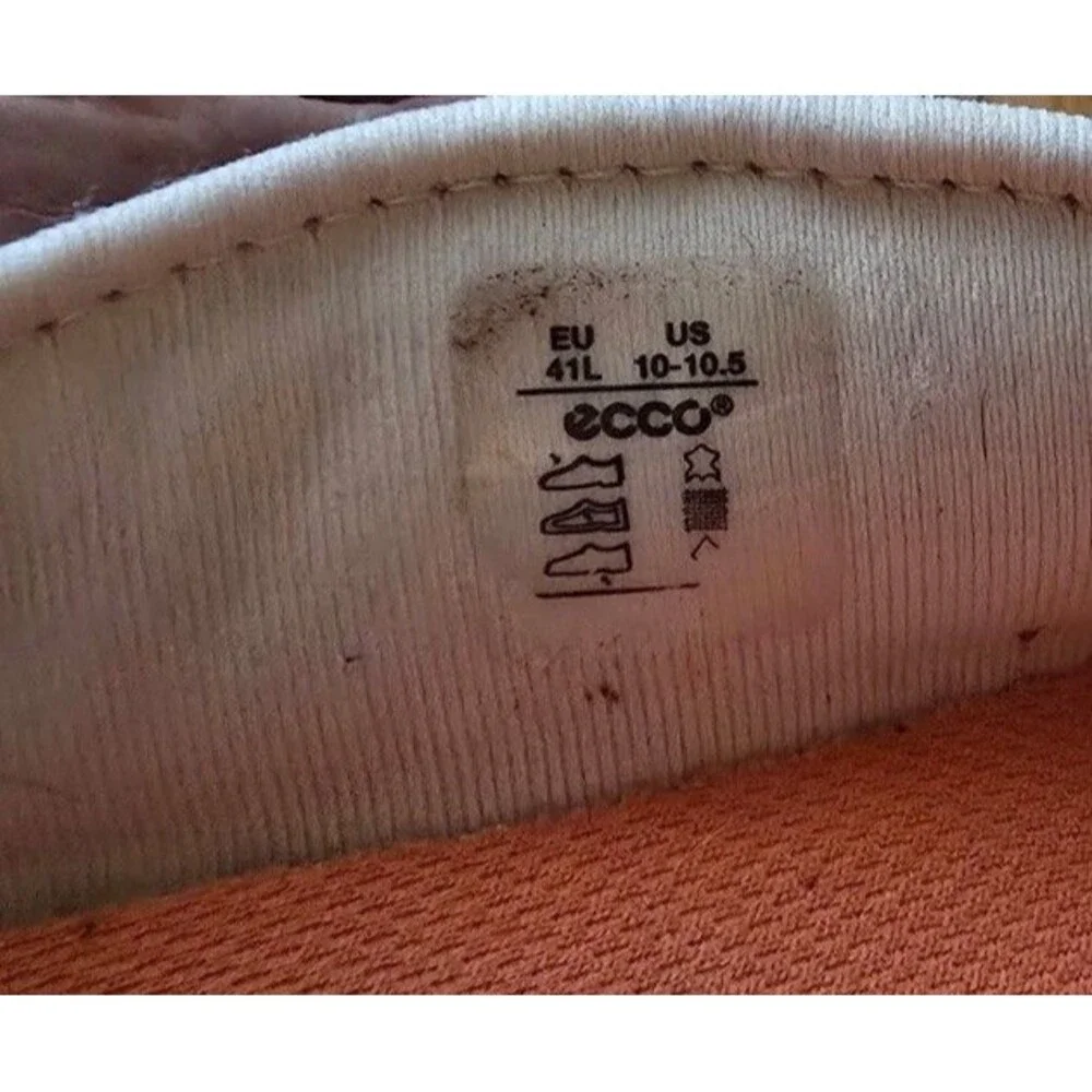 ECCO Receptor Technology Women’s 10/10/10.5 Orange White Leather Mary Jane Shoes